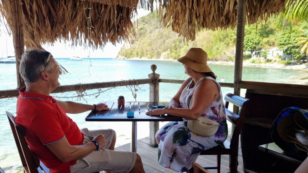 Death in Paradise Tour Mrs Gabriele and Mr Ralf in Catherines Bar