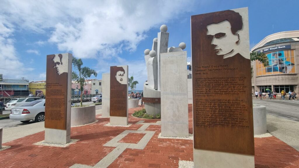 Bridgetown auf Barbados - Karibik. National Heroes Square
