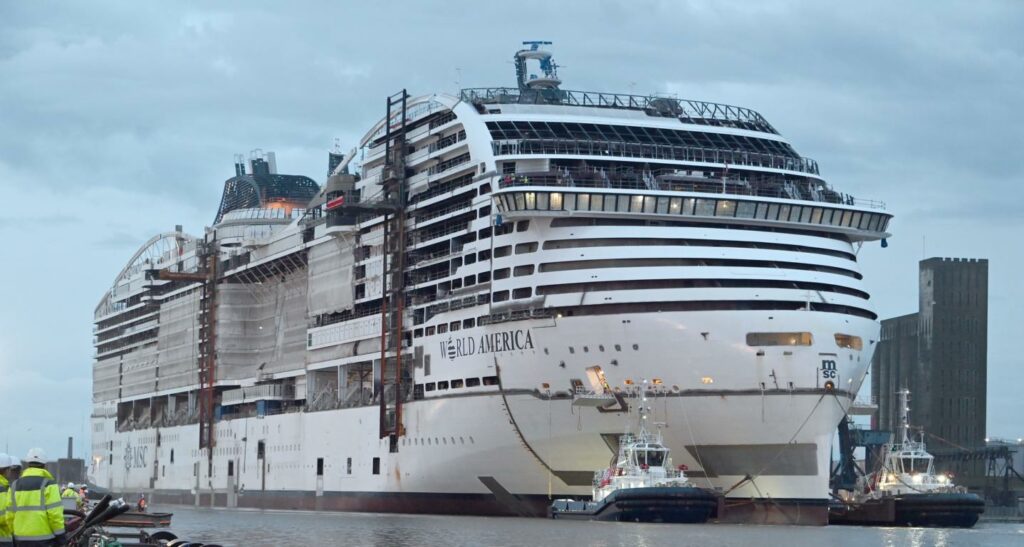MSC World America float out Worl Class
