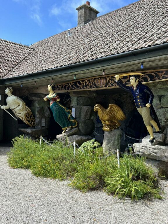 TRESCO Abbey Garden - Ialhalla figure head collection of ship-wrecked figureheads and decorative carvings 